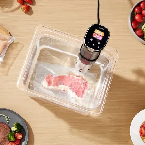 VEVOR Sous-Vide Stick, 1100 W Sous-Vide Garer , WLAN-Tauchzirkulator mit 10 voreingestellten Rezepten, LCD-Touchscreen, Präzisionskocher, genaue Temperatur & Timer, App-Steuerung – Bild 7