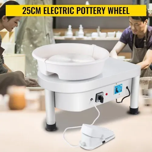 VEVOR Ceramic Wheel Machine 280W Electric Pottery 25cm Keramik Radmaschine 220V Radmaschine DIY verstellbare Füße mit Sculpting Set Elektrische Töpferscheibe Maschine mit Fußpedale und Waschbecken VEVOR Ceramic Wheel Machine 280W Electric Pottery 25cm Keramik Radmaschine 220V Radmaschine DIY verstellbare Füße mit Sculpting Set Elektrische Töpferscheibe Maschine mit Fußpedale und Waschbecken
