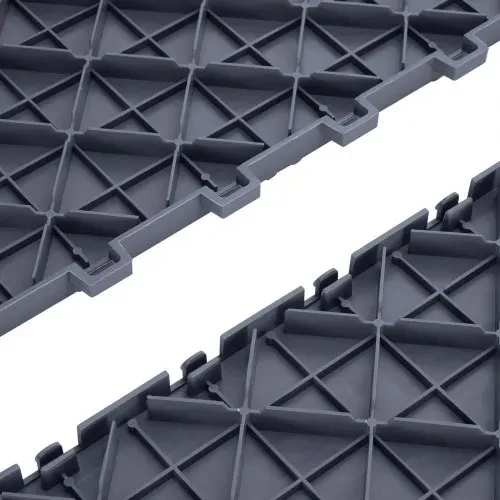 VEVOR Garagen-Bodenbeschläge, 305 x 305 x 13,4 mm, 25er-Set Industrieboden, rutschfeste doppelseitige Struktur-Garagenboden, für Garagen, Keller, Reparaturwerkstätten, Graphitgrau – Bild 10