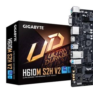 GIGABYTE H610M S2H V2 Motherboard – Unterstützt Intel Core 14. Generation CPUs, 4+1+1 Hybrid Phasen Digital VRM, bis zu 5600MHz DDR5, 1xPCIe 3.0 M.2, GbE LAN, USB 3.2 Gen 1 GIGABYTE H610M S2H V2 Motherboard – Unterstützt Intel Core 14. Generation CPUs, 4+1+1 Hybrid Phasen Digital VRM, bis zu 5600MHz DDR5, 1xPCIe 3.0 M.2, GbE LAN, USB 3.2 Gen 1