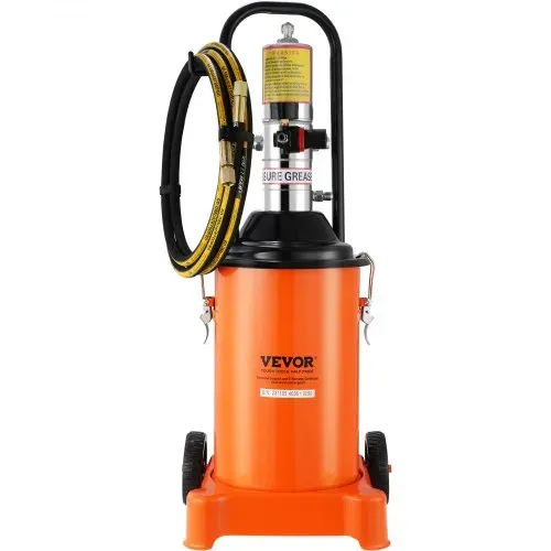 VEVOR Fettpumpe 12L Luftbetriebene Fettpumpe 0,6–0,8 MPa Aluminiumdruckguss-Pumpe -20-100℃ Betriebstemperatur, Pneumatische Fettpumpe NPT-Anschluss Schmierfettpumpe Geeignet für 0-3# Fett – Bild 9