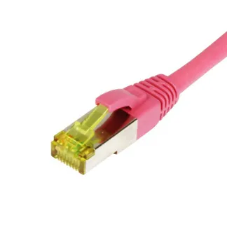 Patchkabel RJ45, CAT6A 500Mhz, 0.5m, magenta, S-STP(S/FTP), TPE/LSZH(Ultraflex), AWG26, mit CAT7 Rohkabel, Synergy 21 Patchkabel RJ45, CAT6A 500Mhz, 0.5m, magenta, S-STP(S/FTP), TPE/LSZH(Ultraflex), AWG26, mit CAT7 Rohkabel, Synergy 21