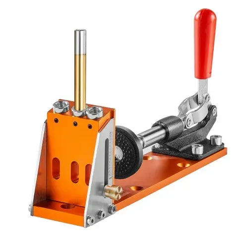 VEVOR Pocket Hole Jig Kit Dreitaschenloch mit Schraubenschlüssel & Vierkantantriebsbits, Dübelhilfe Bohrlehre zum Bohren von Taschenlöchern und Schräglöchern, Bohrhilfe für Holzbearbeitung Alu. – Bild 9