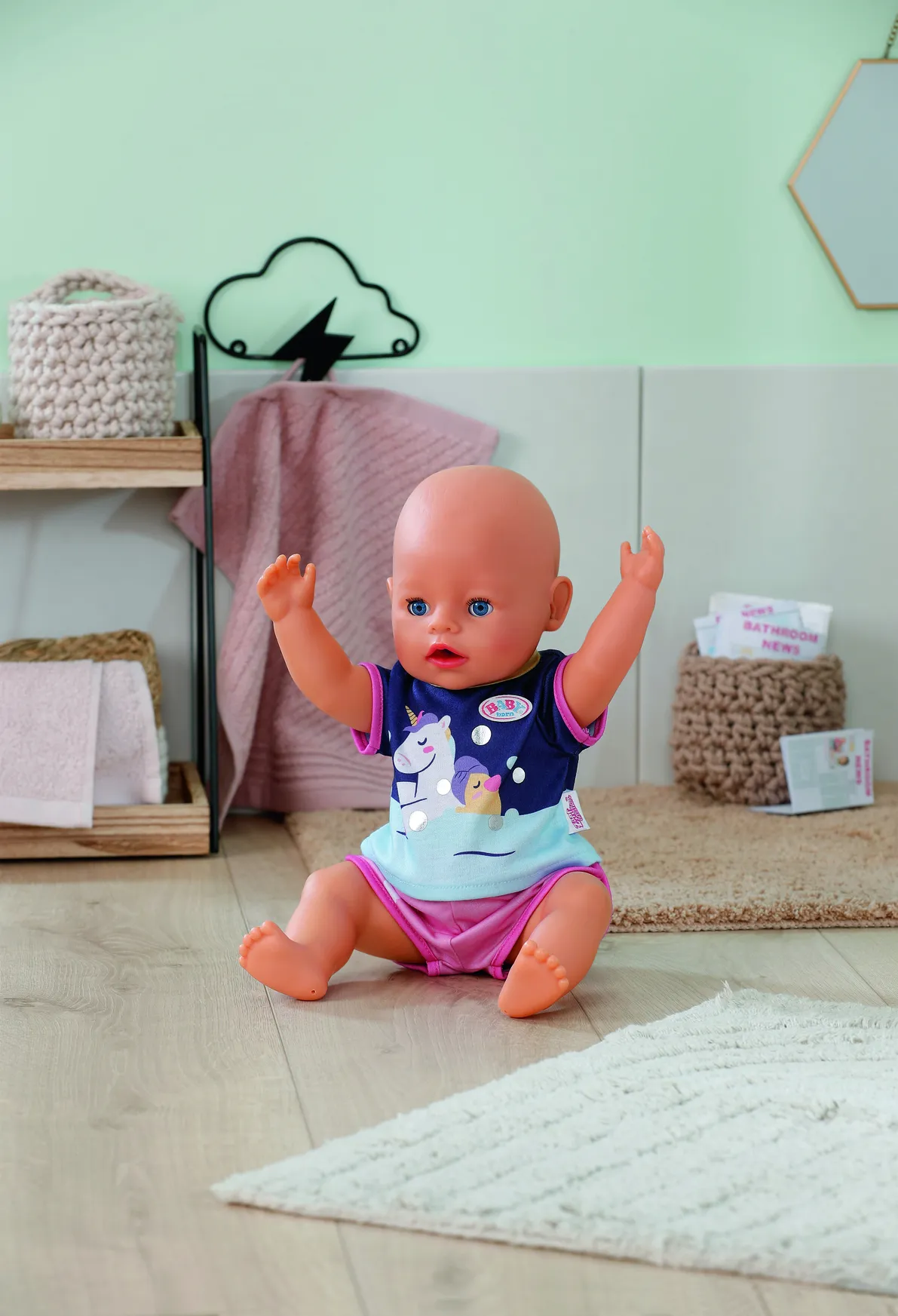 BABY born Unicorn Short Pyjamas 43cm Puppen-Nachtwäsche – Bild 5