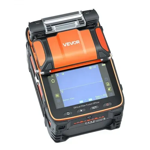 VEVOR Glasfaser-Spleißgerät LWL-Spleißgerät 6 Motoren 0,1µm Kernausrichtung, Fusionsspleißgerät mit VFL OPM für SM MM DS NZDS, 5s Spleißen, 15s Heizung, 5 Zoll Touchscreen, 3-in-1 Faserhalter, 7800mAh – Bild 8