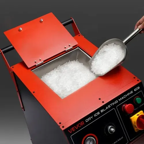 VEVOR Trockeneisstrahlgerät, 7,5kg, Trockeneis Strahlanlage 4 Düsen, Trockeneis-Blaster-Reinigung, Einstellbare Druckmenge, Trockeneisstrahlen-Reinigungsmaschine für Auto, Schiff, Luftfahrt, Chemie – Bild 7