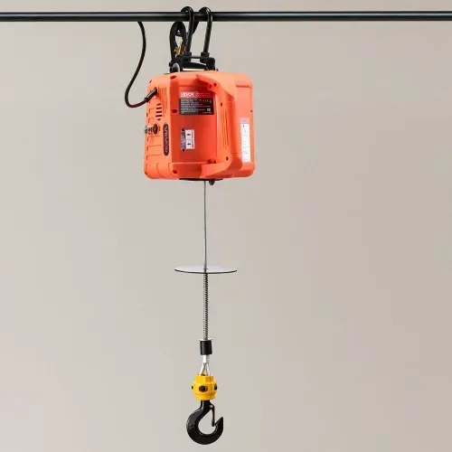 VEVOR Elektrische Seilwinde, 500 kg Tragkraft, 3-in-1 Elektro-Hebezeug, 1500 W, 7,6 m Hubhöhe, 5 m/min, mit manueller, kabelgebundener & kabelloser Fernbedienung für Fabrik, Lager & Garage – Bild 7
