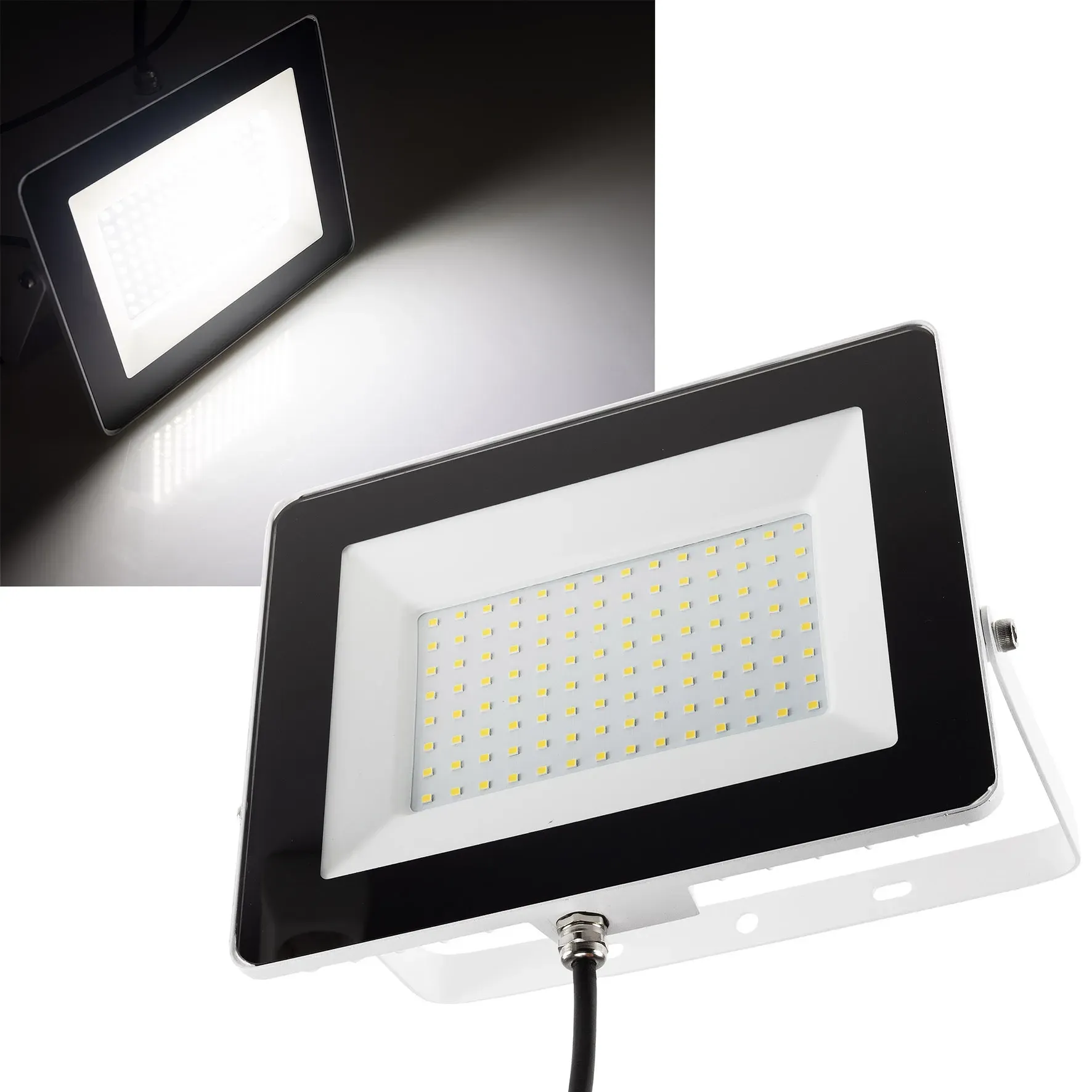 LED-Fluter “CTF-SLW 98” IP65, 100W, 7670lm, 4000K neutralweiß LED-Fluter “CTF-SLW 98” IP65, 100W, 7670lm, 4000K neutralweiß