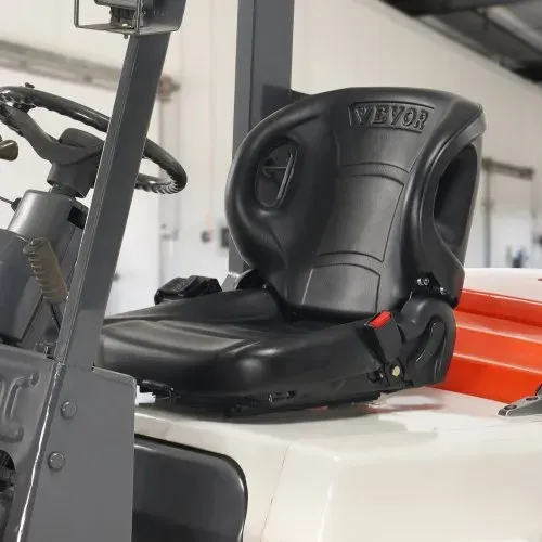 VEVOR Universal-Gabelstaplersitz, Traktorsitz mit verstellbarer Rückenlehne, Mikroschalter und Sicherheitsgurt, umlaufender Gabelstaplersitz für Traktor-Lader-Bagger – Bild 7