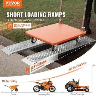 VEVOR Auffahrrampe, Verladerampe, Autorampe 680 kg, extra breite Verladeschiene, Auto Laderampe 2160 x 1375 mm, 2 Stk. Rampen, für Motorrad, Anhänger, ATV, UTV, Gartentraktor, Rasenmäher VEVOR Auffahrrampe, Verladerampe, Autorampe 680 kg, extra breite Verladeschiene, Auto Laderampe 2160 x 1375 mm, 2 Stk. Rampen, für Motorrad, Anhänger, ATV, UTV, Gartentraktor, Rasenmäher