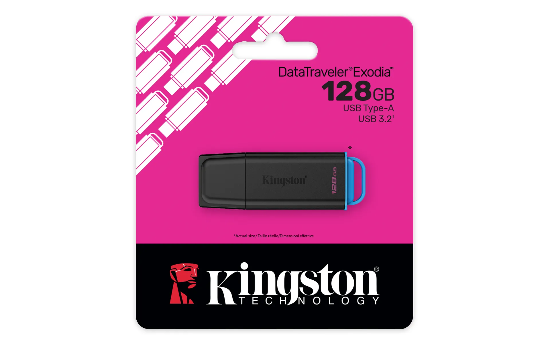 Kingston Technology DataTraveler 128GB Tragbarer USB 3.2 Gen 1 Exodia Schwarz + Blau – Bild 5