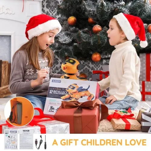 VEVOR Ferngesteuertes Roboter-Hundespielzeug, 2,4 GHz RC-Hund, programmierbares intelligentes interaktives Roboter-Haustier für Kinder mit Folgefunktion, Berührungs- und Sprachsteuerung, singendes, tanzendes RC-Stunt-Spielzeug für Jungen und Mädchen ab 3 Jahren – Bild 6