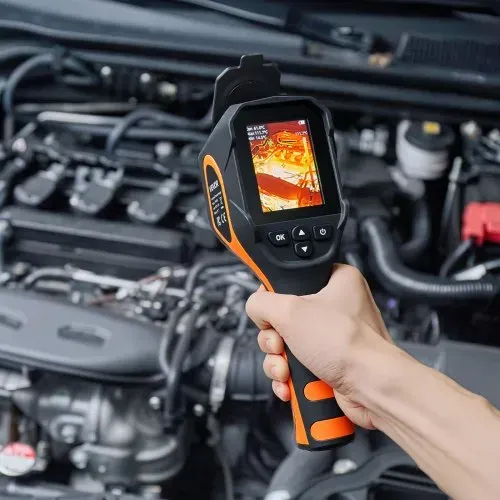 VEVOR Wärmebildkamera, 320 x240 TISR Superauflösung, handheld Thermokamera mit 2MP visueller Kamera, 256 x 192 IR-Auflösung, 25 Hz Bildwiederholfrequenz, -20 °C bis 450 °C, 4 Bildmodi und 6 Farbpaletten – Bild 7