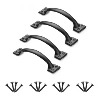 VEVOR Scheunentorgriff, 152 mm, Scheunentürgriff mit rostbeständiger Beschichtung, Schiebetür Griff aus Karbonstahl, Schrankgriff, Metall-Schiebetürgriffe für Garage, Schuppen, Schrank, 4er-Set VEVOR Scheunentorgriff, 152 mm, Scheunentürgriff mit rostbeständiger Beschichtung, Schiebetür Griff aus Karbonstahl, Schrankgriff, Metall-Schiebetürgriffe für Garage, Schuppen, Schrank, 4er-Set