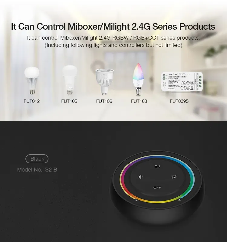 MiBoxer S2-W LED Fernbedienung Rainbow remote (w) RGB-WW (RGB-CCT) – Bild 7