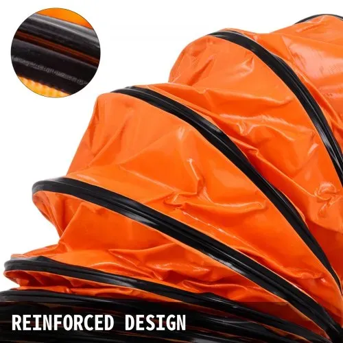 VEVOR Lufttransportschlauch 9,8 m Lüfterdurchmesser, 30,48 cm Warmluftschlauch, 35 x 35 x 28 cm Belüftungsschlauch Baustellenschlauch, Orange Belüftungsschlauch – Bild 5
