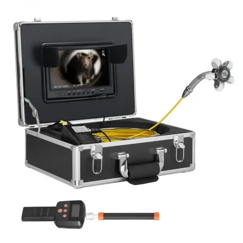 VEVOR Kanalkamera mit 512-Hz-Ortung, 30 m, 9-Zoll-Rohrinspektionskamera mit Selbstnivellierung, 36-facher Zoom, Endoskop mit 12 LEDs, 32-GB-Karte, IP68 wasserdichte Schlangenkamera für Kanalrohre – Bild 9