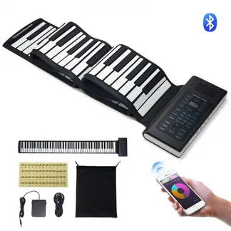 VEVOR Roll-Up-Keyboard-Piano mit 88 Tasten, 128 Rhythmen, 128 Töne, tragbares elektrisches digitales Handrollpiano mit wiederaufladbarem Akku, 2-W-Lautsprecher, LED-Anzeige, 5 Anschlüsse, MIDI-Funktion, für Kinder, Anfänger und Erwachsene VEVOR Roll-Up-Keyboard-Piano mit 88 Tasten, 128 Rhythmen, 128 Töne, tragbares elektrisches digitales Handrollpiano mit wiederaufladbarem Akku, 2-W-Lautsprecher, LED-Anzeige, 5 Anschlüsse, MIDI-Funktion, für Kinder, Anfänger und Erwachsene