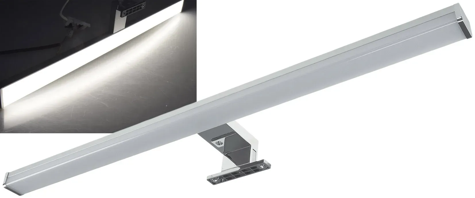 LED Spiegelleuchte IP44 “Banho 600” 230V, 11W, 1600lm, 60cm, Neutralweiß LED Spiegelleuchte IP44 “Banho 600” 230V, 11W, 1600lm, 60cm, Neutralweiß
