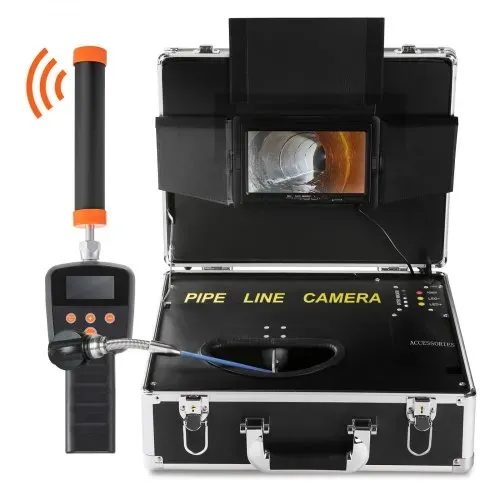 VEVOR Kanalkamera mit 512-Hz-Ortung, 40 m, 17,8 cm Rohrinspektionskamera mit DVR-Funktion, IP68-Kamera mit 12 einstellbaren LEDs, einer 16-GB-SD-Karte für Abwasserleitungen, Haus, Kanalabflussrohre – Bild 9