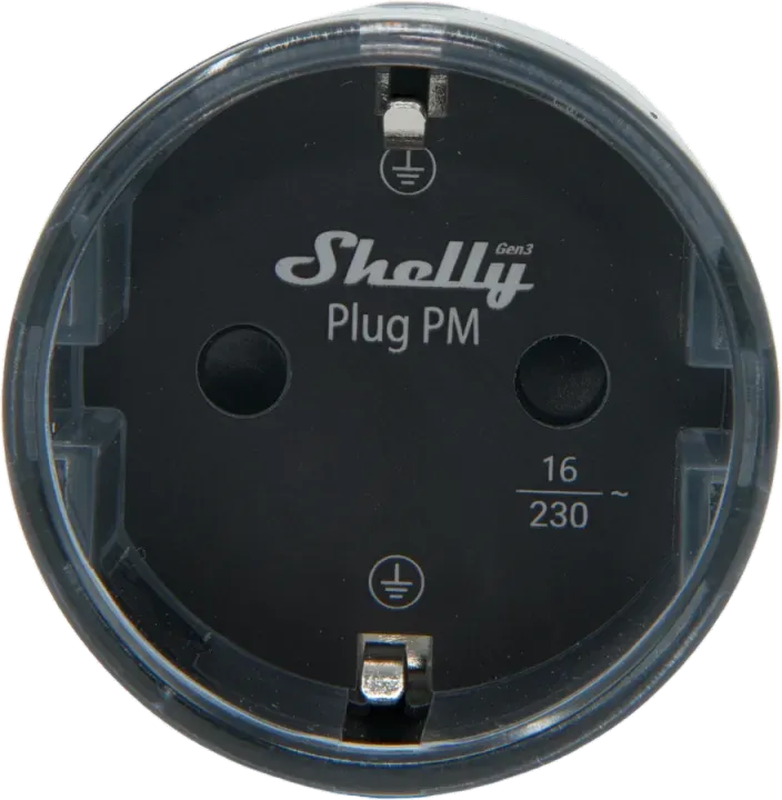 Shelly · Plug & Play "Plug PM Gen3 Black" · Smarter Energiezähler · Messfunktion · WLAN · BT · schwarz – Bild 2