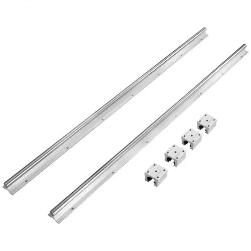 VEVOR Linearführung Linearschiene 2 Stk. SBR20-1200mm Kohlenstoffstahl Aluminium Führungsschiene mit 4 Stk. SBR20UU-Gleitblöcke Linearlager Lagerblock CNC Teile für 3D Drucker Fräs-/Drehmaschine – Bild 9