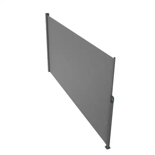 VEVOR Seitenmarkise 200 x 300 cm Seitenwandmarkise aus 180 g/m² Polyestergewebe mit PU-Beschichtung Markise einziehbarer Griff mit Federmechanismus Sichtschutz Blickschutz für Balkone Innenhöfe Grau – Bild 8