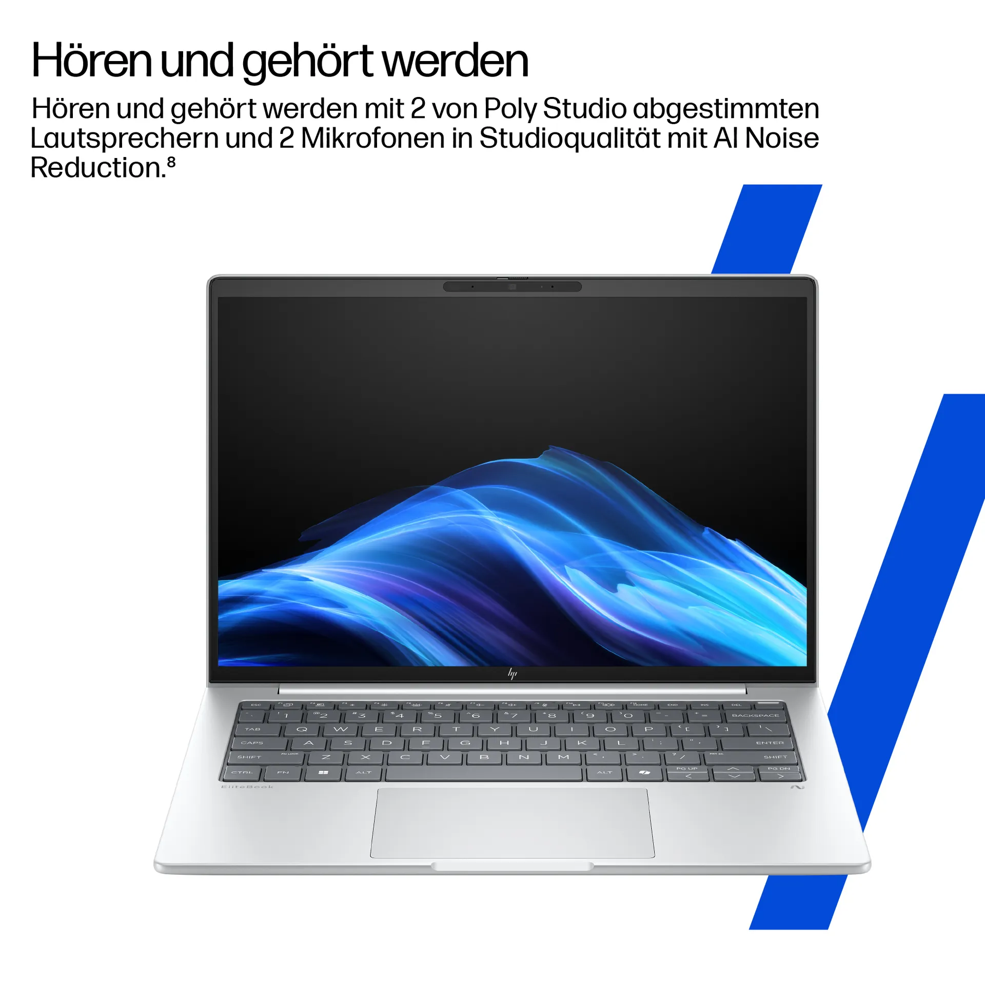 HP EliteBook 8 G1i Next Gen AI PC Copilot+ PC Intel Core Ultra 7 258V Laptop 40,6 cm (16") WUXGA 32 GB LPDDR5x-SDRAM 1 TB SSD Wi-Fi 7 (802.11be) Windows 11 Pro Silber – Bild 7