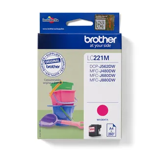 Brother LC221M Druckerpatrone 1 Stück(e) Original Magenta Brother LC221M Druckerpatrone 1 Stück(e) Original Magenta