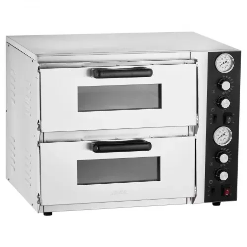 VEVOR elektrischer Pizzaofen für 457 mm Pizza 2500 + 2500 W Pizzabackofen bis 450 °C, Pizzamaker mit Zeit- und Temperaturregelung & Doppelkammer, Pizzabackmaschine Pizzamaschine multifunktional – Bild 8