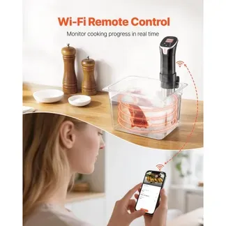 VEVOR Sous-Vide Stick, 1100 W Sous-Vide Garer , WLAN-Tauchzirkulator mit 10 voreingestellten Rezepten, LCD-Touchscreen, Präzisionskocher, genaue Temperatur & Timer, App-Steuerung VEVOR Sous-Vide Stick, 1100 W Sous-Vide Garer , WLAN-Tauchzirkulator mit 10 voreingestellten Rezepten, LCD-Touchscreen, Präzisionskocher, genaue Temperatur & Timer, App-Steuerung