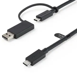 StarTech.com 1m USB-C Kabel mit USB-A Adapter-Dongle, USB 10Gbps/5Gbps, 100W (5A) PD, 8K 60Hz/4K 144Hz DP-Alt-Modus – Thunderbolt-Kompatibel StarTech.com 1m USB-C Kabel mit USB-A Adapter-Dongle, USB 10Gbps/5Gbps, 100W (5A) PD, 8K 60Hz/4K 144Hz DP-Alt-Modus – Thunderbolt-Kompatibel