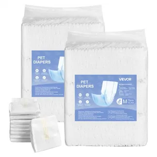 VEVOR Hundewindeln, 45,72–63,5 cm Taillenumfang, Einwegwindeln, Rüdenwindeln, 360° auslaufsichere Bauchbänder mit Nässeindikator für Rüden, Training, Inkontinenz, M, 2 Packungen à 72 Stk. VEVOR Hundewindeln, 45,72–63,5 cm Taillenumfang, Einwegwindeln, Rüdenwindeln, 360° auslaufsichere Bauchbänder mit Nässeindikator für Rüden, Training, Inkontinenz, M, 2 Packungen à 72 Stk.