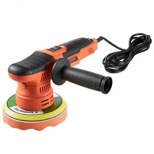 VEVOR Poliermaschine Auto, 150 mm Rotierender Autopolierer mit 6 Geschwindigkeiten 2000-6800 U/min 9mm Exzenter, 650W Schleifmaschinen mit Polierpad, Poliergerät für Wachsen Polieren Kratzerentfernung – Bild 8