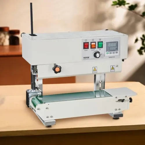 VEVOR Durchgehende Beutelband-Versiegelungsmaschine, 0,24-0,47 Zoll/6-12 mm Siegelbreite, vertikale Bandsiegelmaschine mit digitaler Temperaturregelung, Beutelsiegelgerät aus Karbonstahl für 0,02-0,8 mm starke Plastikbeutelfolien – Bild 7