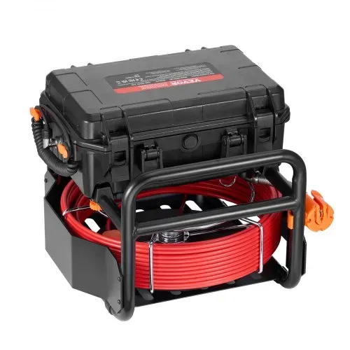 VEVOR Kanalkamera, 50 m, selbstnivellierende Rohrkamera mit 512-Hz-Sender, Entfernungszähler, 9-Zoll-Bildschirm, 1080P HD-Rohrinspektionskamera mit 12 LEDs und 32-GB-Karte, Endoskop Kanalrohre – Bild 10