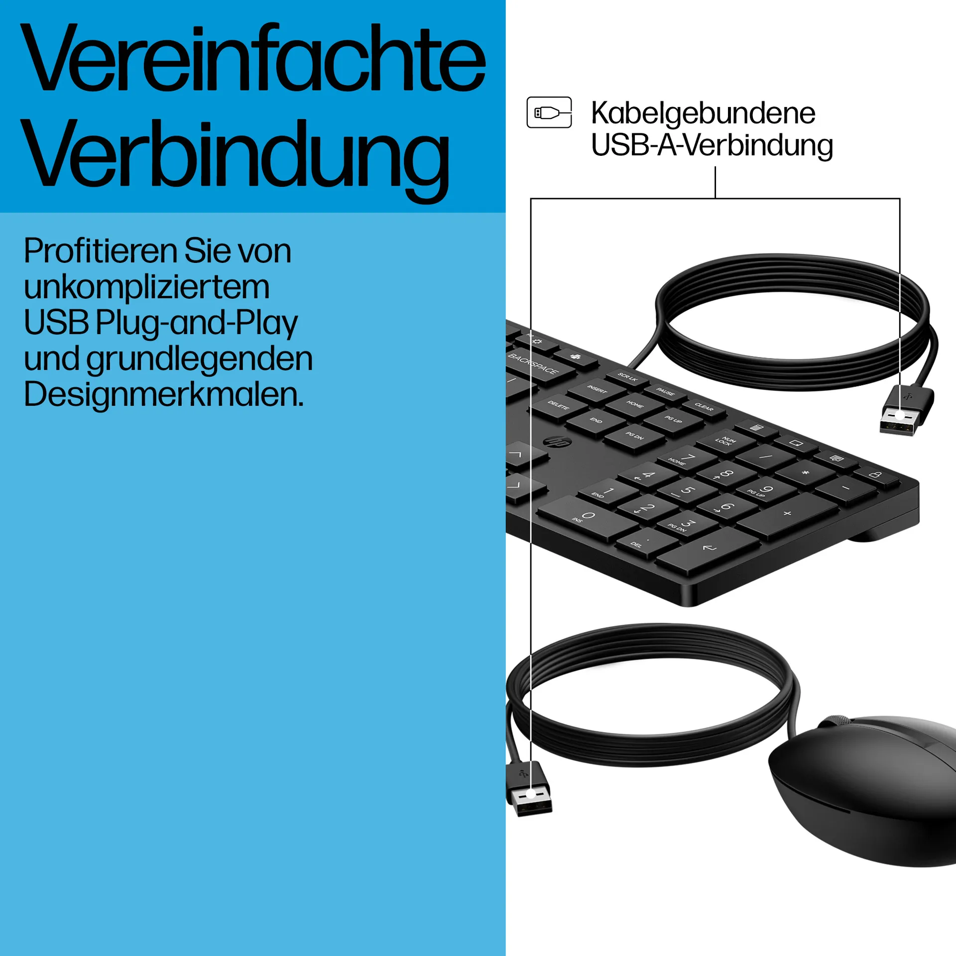 HP Wired Desktop 320MK Maus und Tastatur – Bild 5