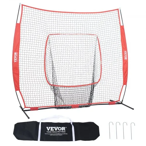 VEVOR 213,4 x 106 x 210 cm Baseball-Softball-Übungsnetz, Baseball Pitching Net, Schlagen, Fangen, Pitchen, Backstop-Trainingshilfen für Baseballausrüstung mit Bogenrahmen, Tragetasche & Schlagzone VEVOR 213,4 x 106 x 210 cm Baseball-Softball-Übungsnetz, Baseball Pitching Net, Schlagen, Fangen, Pitchen, Backstop-Trainingshilfen für Baseballausrüstung mit Bogenrahmen, Tragetasche & Schlagzone