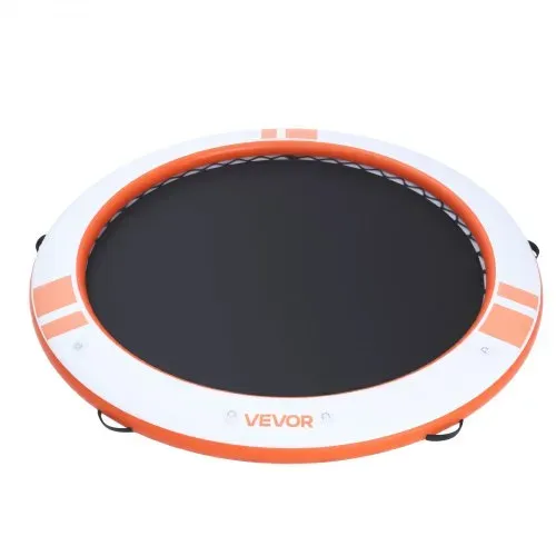 VEVOR Aufblasbares Schwimmdock, φ3,05 m, Schwimmplattform mit Rutschfester Oberfläche, Tragetasche & Abnehmbarer Leiter, Schwimmende Insel, Wasserplattform für Pool, Strand & Meer, Orange – Bild 10