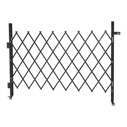 VEVOR Sicherheitstor (Einzel) abschließbares klappbares Scherentor mit 360°-Lenkrollen, einziehbare Stahltore Outdoor, für Eingangssicherheit Garage Lager, Falttor 170 x 131 cm (B x H) Schwarz – Bild 10