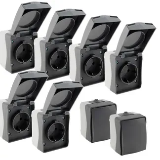 NUQUI Feuchtraum Starter-Kit 8-teilig, IP54, Aufputz, 250V~/ 16A NUQUI Feuchtraum Starter-Kit 8-teilig, IP54, Aufputz, 250V~/ 16A