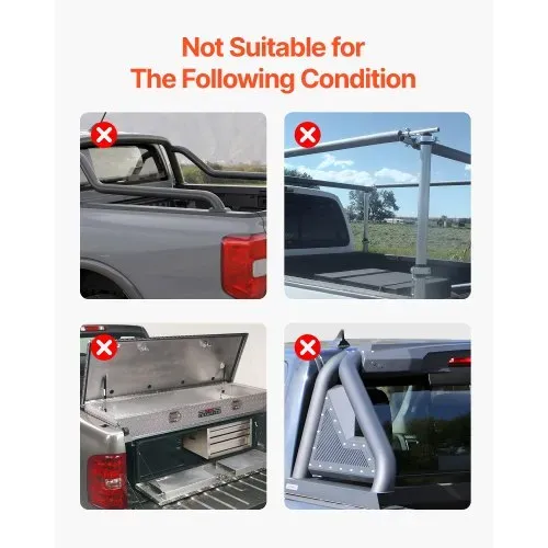 VEVOR Dreifach faltbare Ladeflächenabdeckung, Kompatibel mit 1999-2024 Ford F-250 F-350 Super Duty, Styleside 6,75' (81", 82") Ladefläche, Passend für 6,7' x 5,4'/6,8' x 5,6' Innenladefläche – Bild 6
