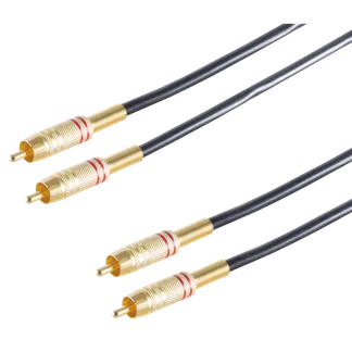 Premium Cinch- Verbindung 0,5m, Stereo, vergoldet, Stecker-Stecker Premium Cinch- Verbindung 0,5m, Stereo, vergoldet, Stecker-Stecker