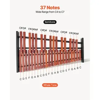 VEVOR Glockenspiel, 37 Noten, professionelles Xylophon-Schlaginstrument aus Holz, mit höhenverstellbarem Ständer aus Kohlenstoffstahl, 4 Schlägeln, Tragetasche, Musikinstrumenten-Set für Anfänger VEVOR Glockenspiel, 37 Noten, professionelles Xylophon-Schlaginstrument aus Holz, mit höhenverstellbarem Ständer aus Kohlenstoffstahl, 4 Schlägeln, Tragetasche, Musikinstrumenten-Set für Anfänger