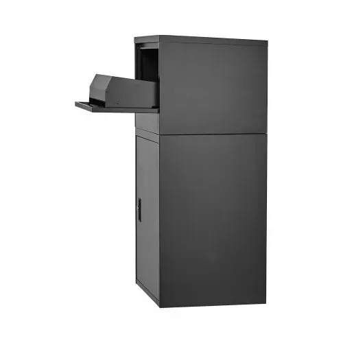 VEVOR Paketbriefkasten 500x398x980mm, Paketkasten mit Schloss, Paketbriefbox aus verzinktem Stahl mit Diebstahlschutz-Design, Packstation für Zuhause und das Büro, Schwarz – Bild 9