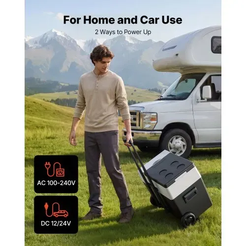 VEVOR Kompressor Kühlbox 40 L, Auto Kühlschrank mit Griff, App-Steuerung & Rädern, 12 V/24 V DC, 100–240 V AC, -22 °C bis 10 °C, Elektrische Gefrierbox für LKW, Van, RV, SUV & Camping – Bild 4