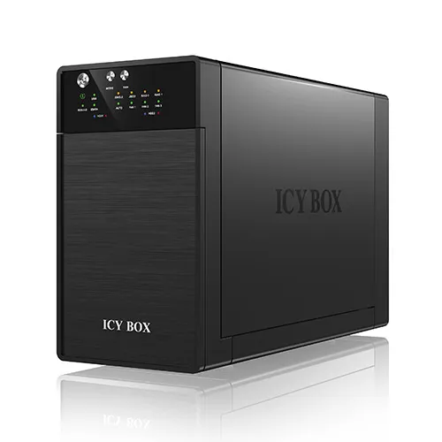 ICY BOX IB-RD3620SU3, RAID-System für 2x 3,5″ SATA HDD zu USB 3.2 Gen 1 + eSATA Host, RAID 0, 1, JBOD, EasySwap, schwarz ICY BOX IB-RD3620SU3, RAID-System für 2x 3,5″ SATA HDD zu USB 3.2 Gen 1 + eSATA Host, RAID 0, 1, JBOD, EasySwap, schwarz