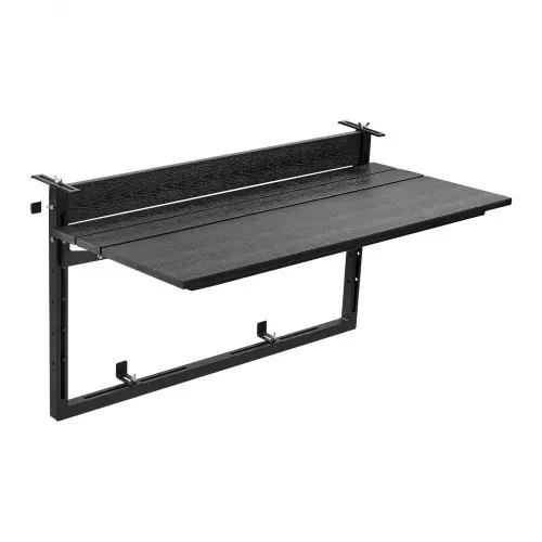 VEVOR Balkonhängetisch 795x380 mm Klapptisch 27 kg Hängetisch Balkontisch, für Terrasse Garten Balkon, Passend für Geländer mit 0–90 mm Durchmesser, Höhenverstellbar, Holz-Kunststoff-Verbundmaterial – Bild 10