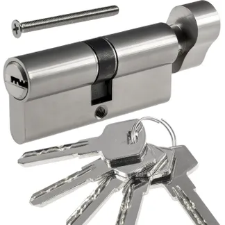 Schließzylinder 70mm (35+35mm) mit Knauf Profil-Zylinder, 5 Sicherheits-Schlüssel Schließzylinder 70mm (35+35mm) mit Knauf Profil-Zylinder, 5 Sicherheits-Schlüssel