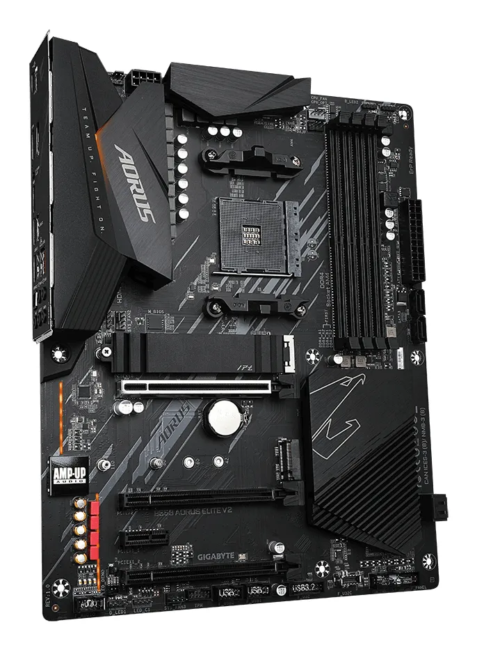 GIGABYTE B550 AORUS ELITE V2 Mainboard – AMD Ryzen 5000 CPUs, 12+2 Phasen VRM, bis zu 4733 MHz DDR4, 1xPCIe 4.0 + 1xPCIe 3.0 M.2, 2.5GbE LAN, USB 3.2 Gen 2 – Bild 3